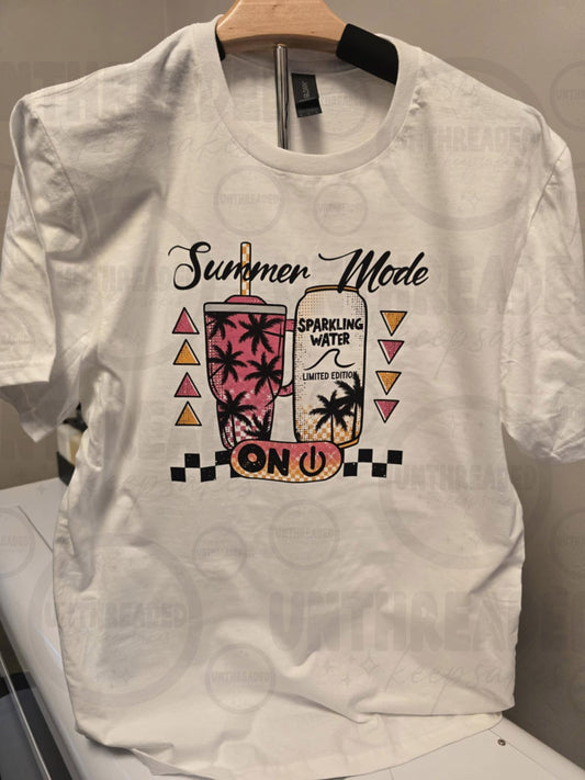 Summer Mode ON Tee – White Medium