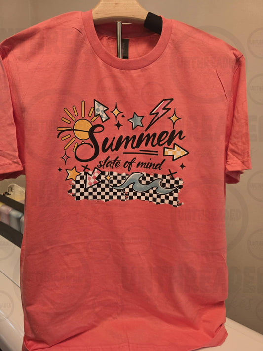 Summer State of Mind Tee – Coral Medium