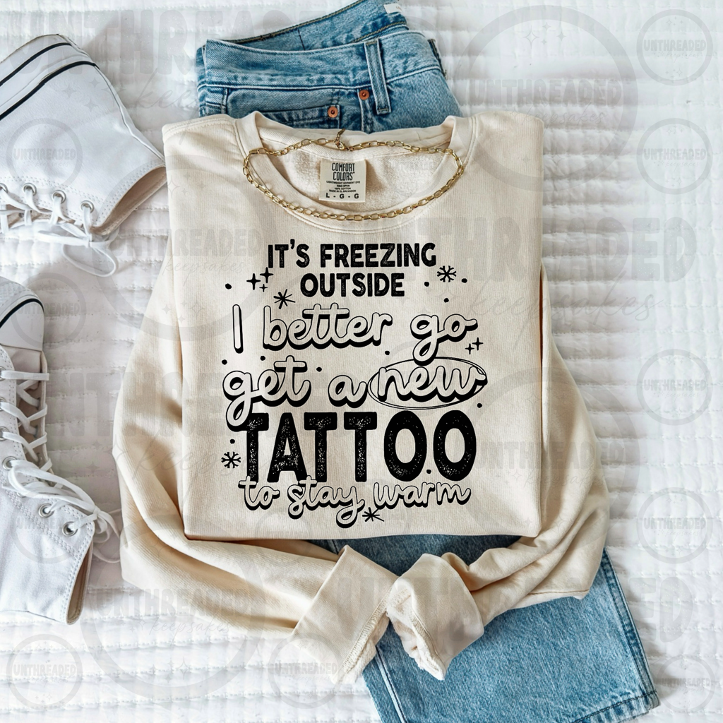Ivory tattoo lover crewneck sweatshirt