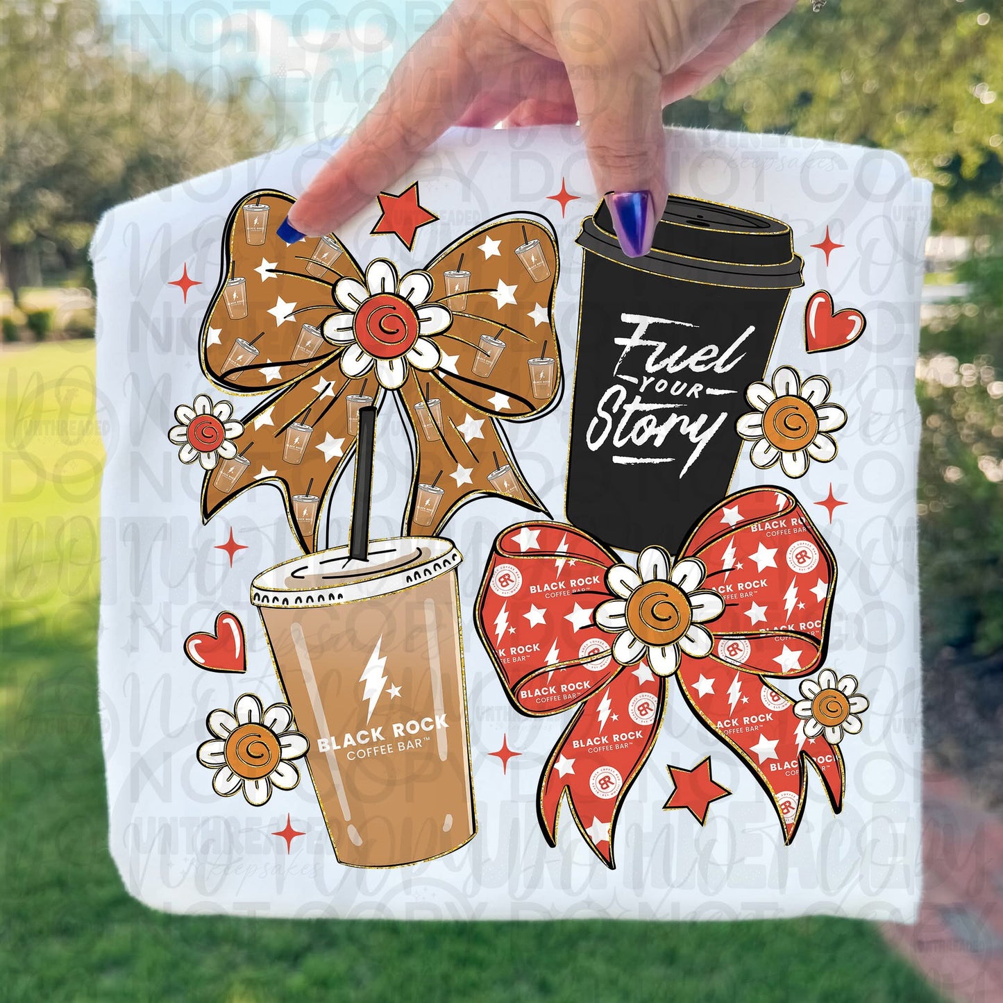 ☕Fuel Your Story Black Rock Coffee T-Shirt ☕🎀 | Cute Coffee Lover Graphic Tee