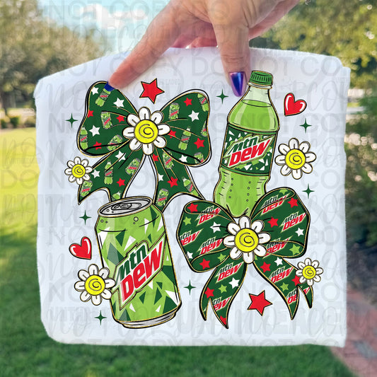 🥤Mountain Dew Retro Bow Graphic T-Shirt 🥤💚 | Cute Soda Lover Tee