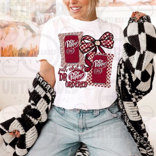 🥤Just What the Dr Pepper Ordered T-Shirt 🥤🎀 | Cute Retro Soda Graphic Tee