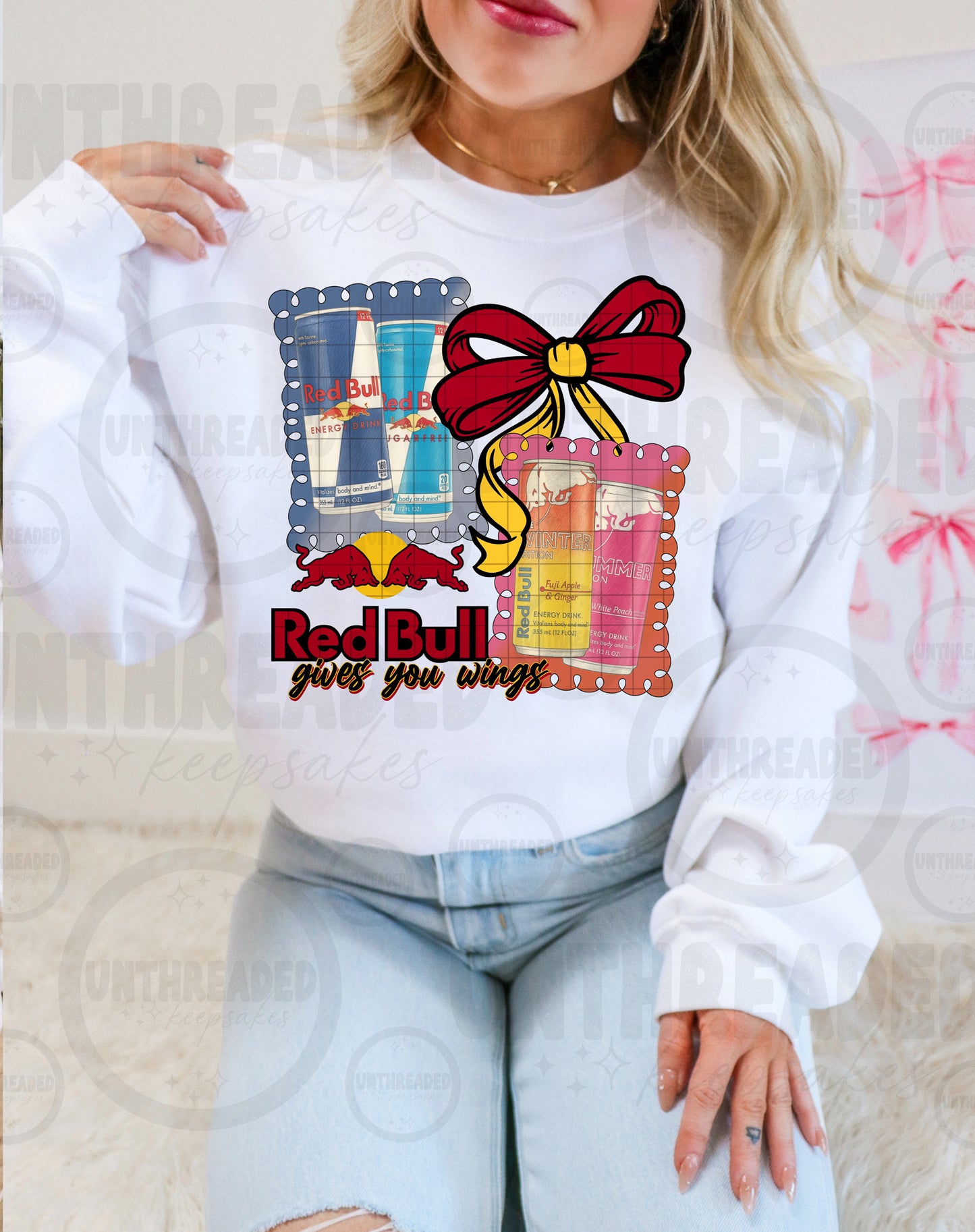 ⚡Red Bull Gives You Wings Energy Drink T-Shirt ⚡🎀 | Cute Retro Energy Lover Tee