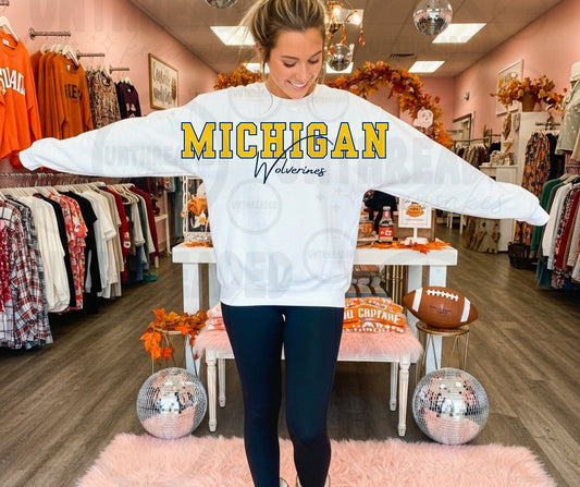 💛 Michigan Wolverines Cozy Classic Crewneck 💙