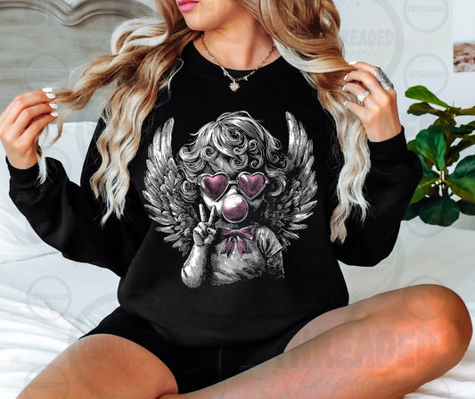 🖤👼 Peaceful Angel Vibes Graphic Sweatshirt 👼🖤
