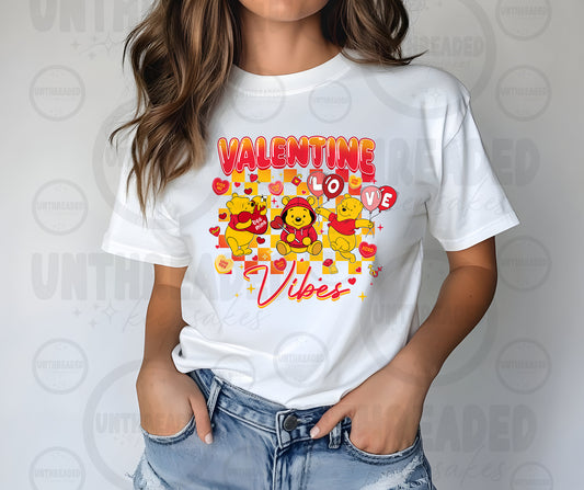 🍯❤️ Valentine Love Vibes Bear Graphic Tee ❤️🍯