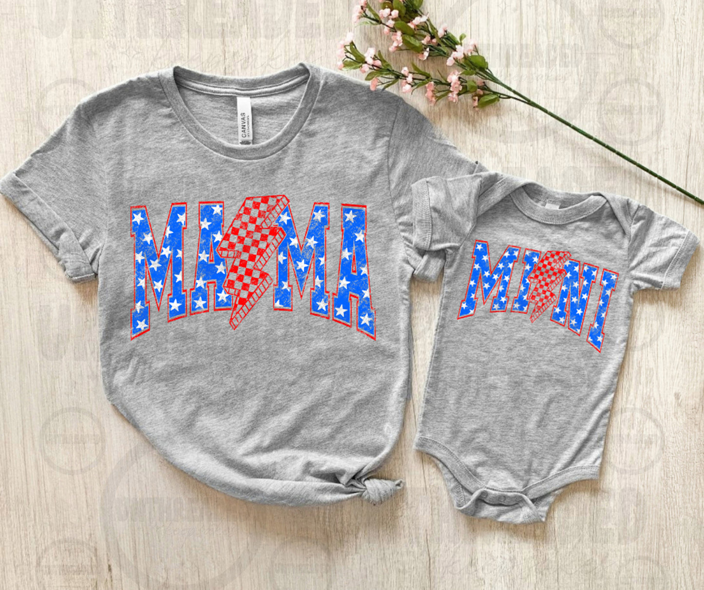 Mama & Mini Lightning Bolt Matching Shirts | Patriotic Mommy and Me