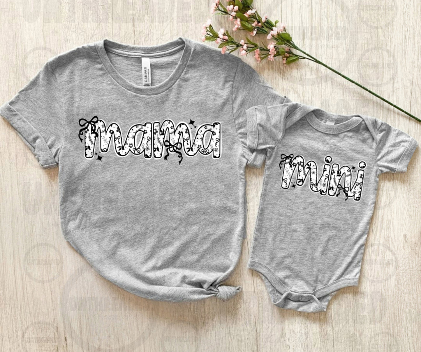 Minimal Mama & Mini Matching Graphic Tee