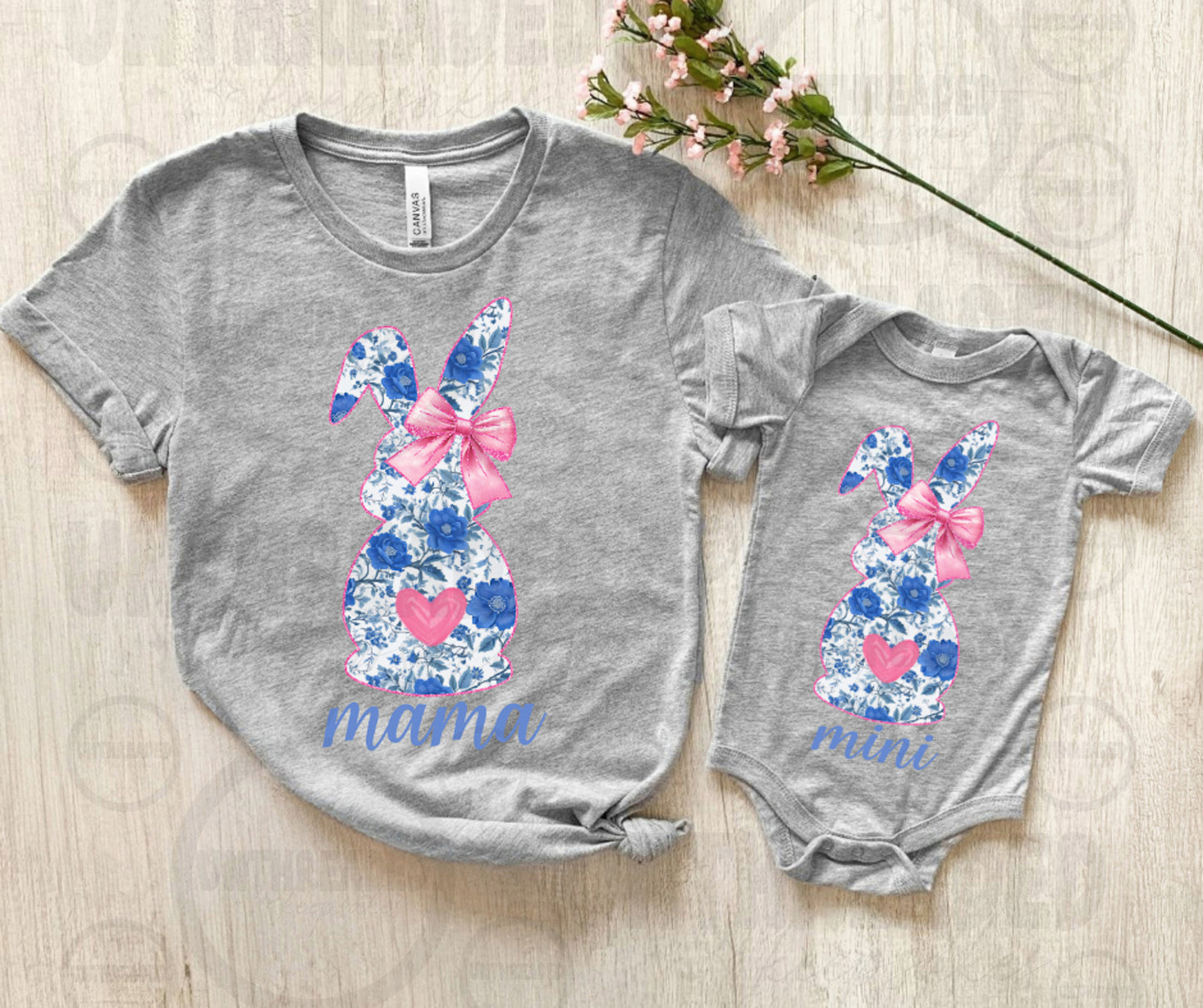 Mama & Mini Bunny Shirt | Spring Leopard Easter Outfit