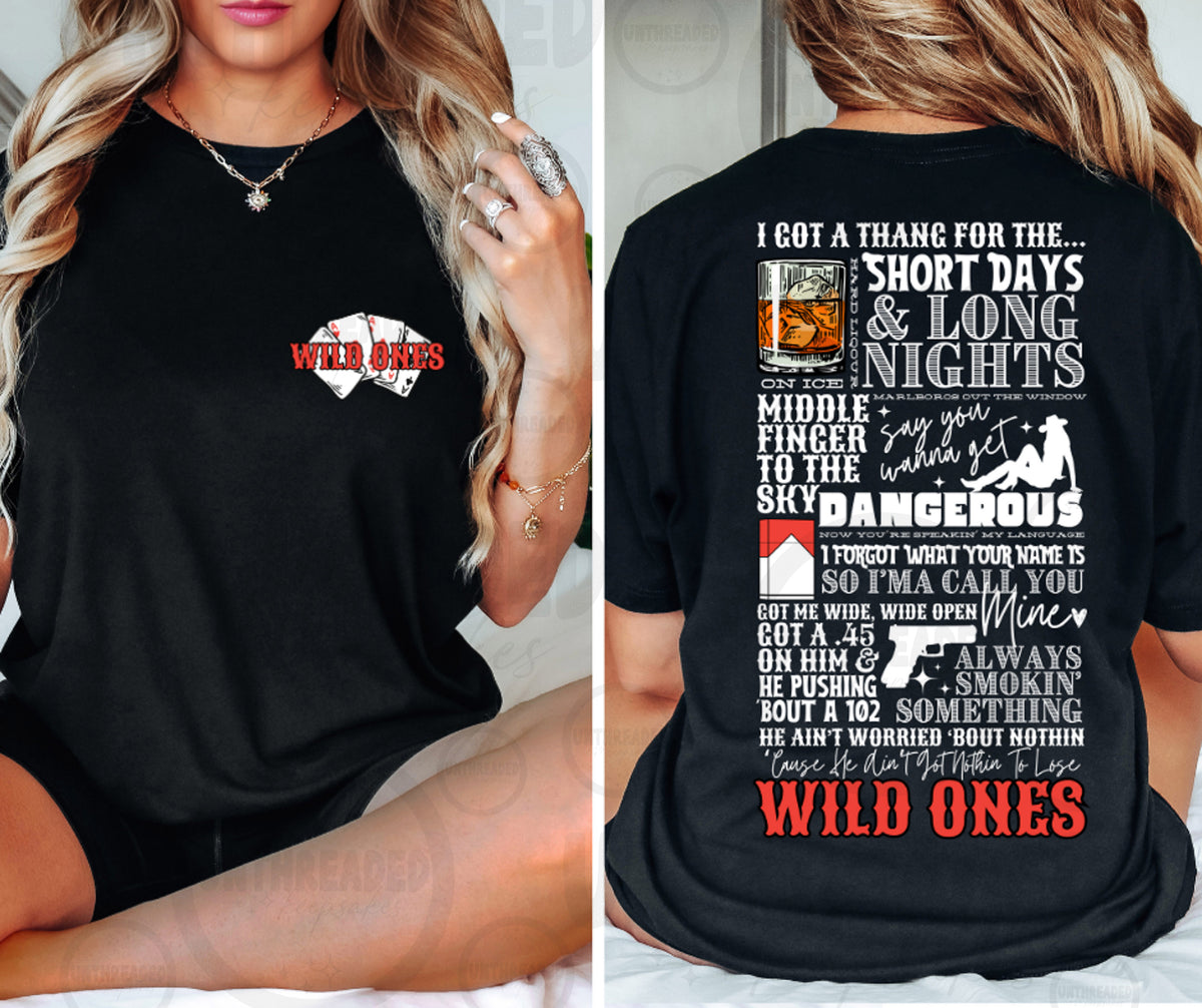 Wild Ones Country Rock Graphic Tee – Front & Back Design