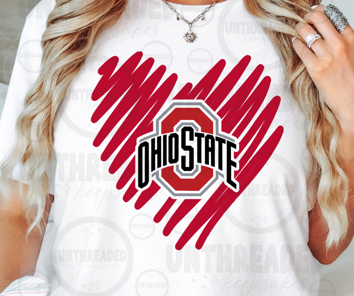 Ohio State Heart Graphic T-Shirt – Ohio Football Fan Tee
