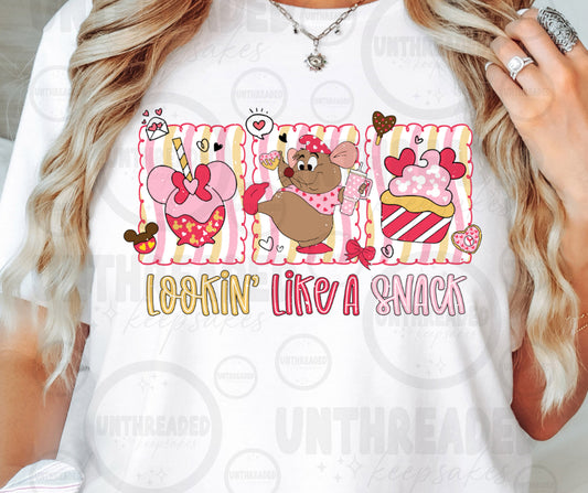 Lookin’ Like a Snack Valentine Graphic T-Shirt | Cute Dessert Love Tee