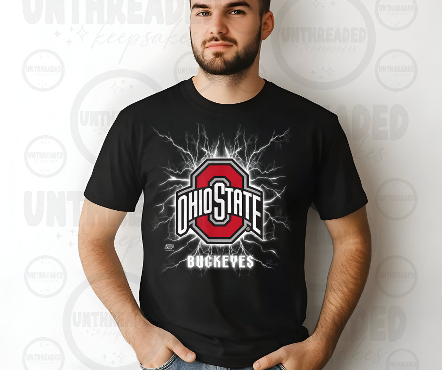 Ohio State Buckeyes Lightning Graphic T-Shirt – Bold Fan Tee