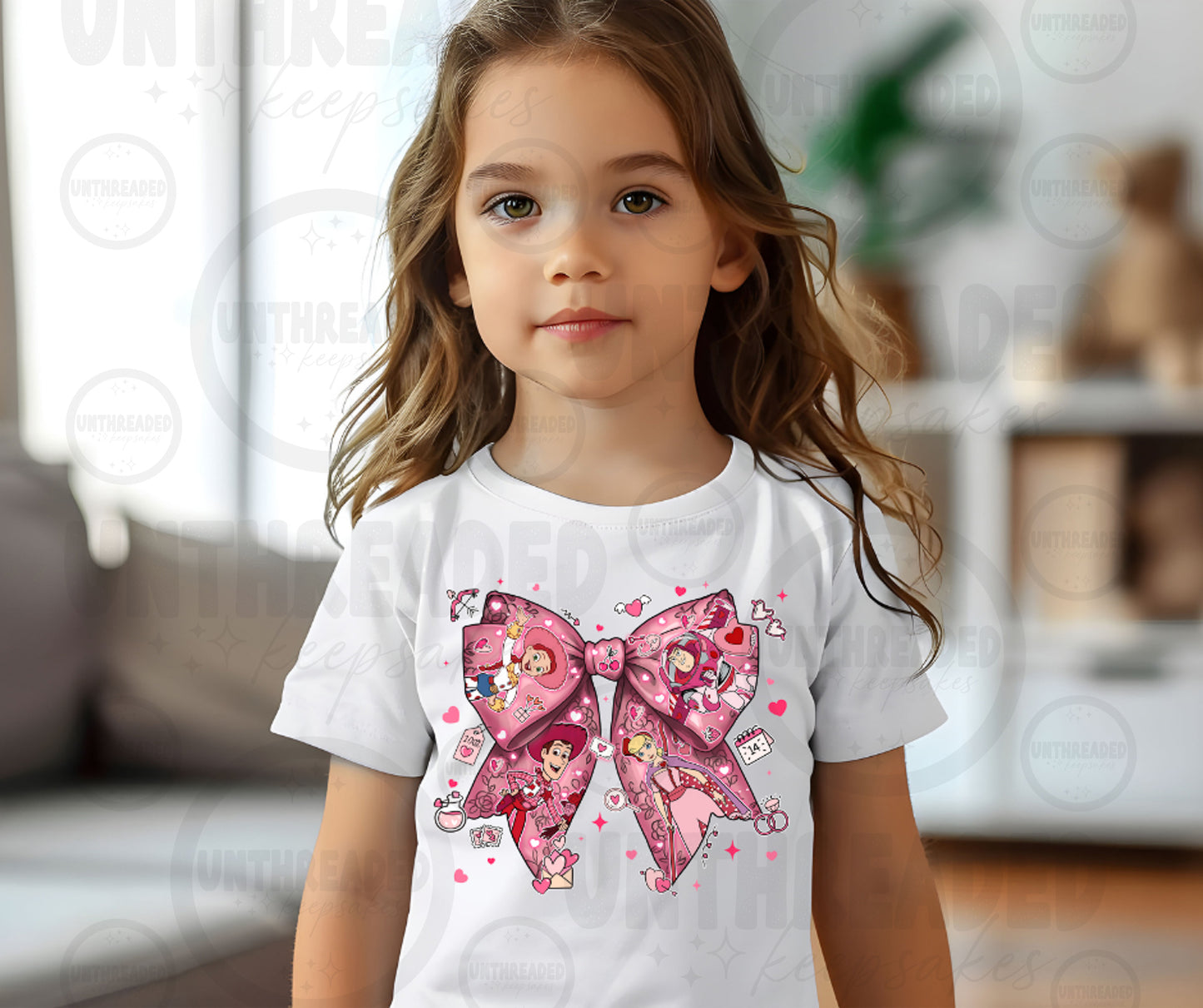Cute Valentine Bow Kids Shirt | Toddler & Youth Valentine Tee