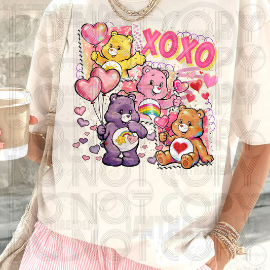 XOXO Valentine Bears Graphic Tee – Cute Retro Valentine Shirt