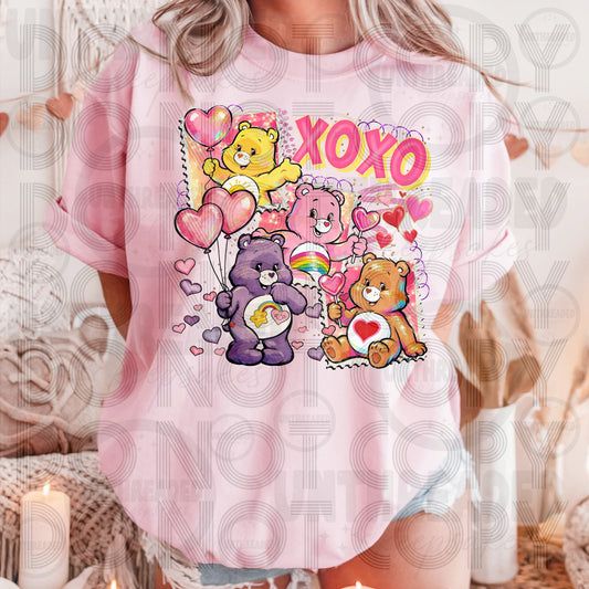 XOXO Valentine Bears Graphic Tee – Cute Retro Valentine Shirt