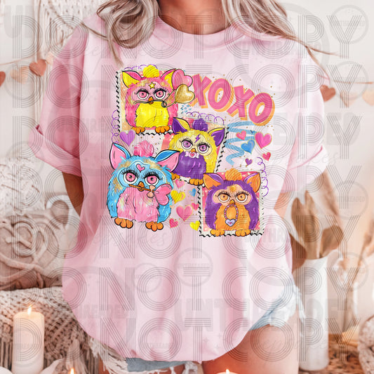 XOXO Furby Valentine T-Shirt | Cute Pink Valentine Graphic Tee