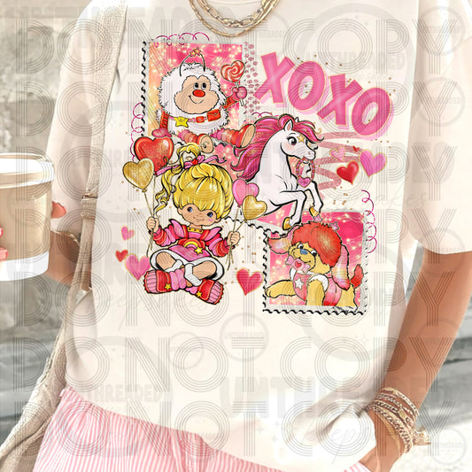 XOXO Retro Valentine Collage Graphic Tee – Cute Nostalgic Shirt