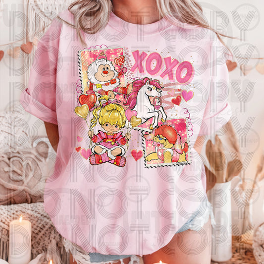 XOXO Retro Valentine Collage Graphic Tee – Cute Nostalgic Shirt