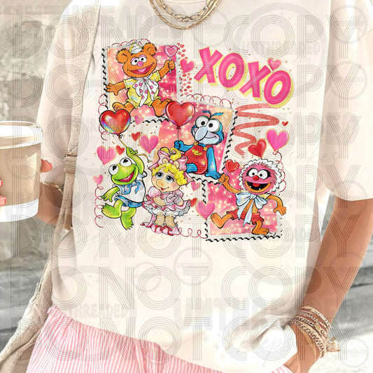 Valentine XOXO Cartoon Shirt – Cute Pink Love Tee