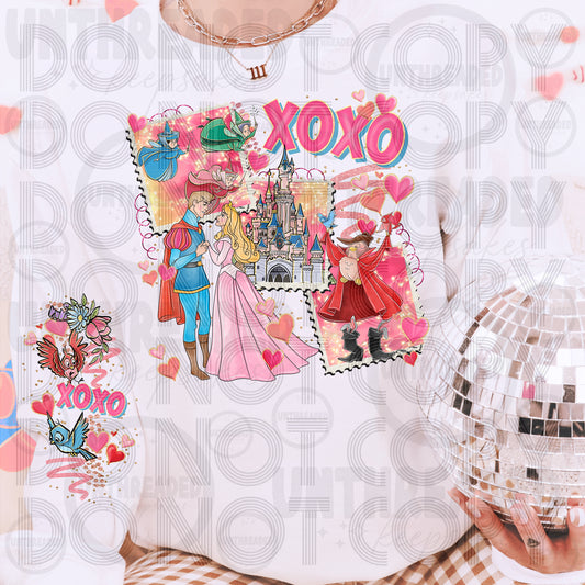 XOXO Fairytale Valentine Crewneck | Princess Castle Love Sweatshirt | Retro Storybook Heart Pullover | Cozy Romantic Outfit | Gift for Her