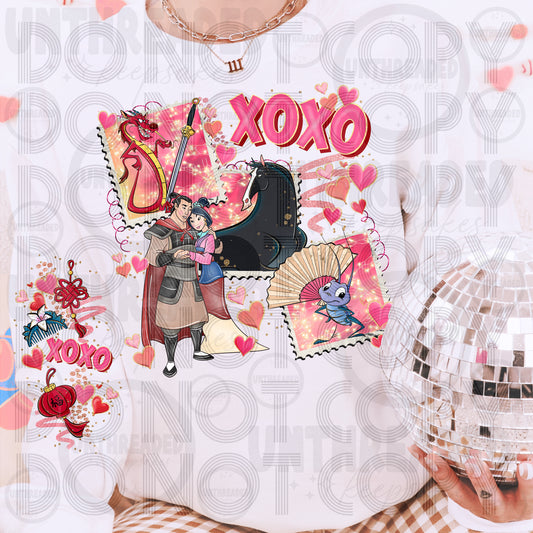 XOXO Warrior Love Crewneck | Cute Asian-Inspired Valentine Sweatshirt | Retro Cartoon Heart Pullover | Cozy Valentine Outfit | Gift for Her