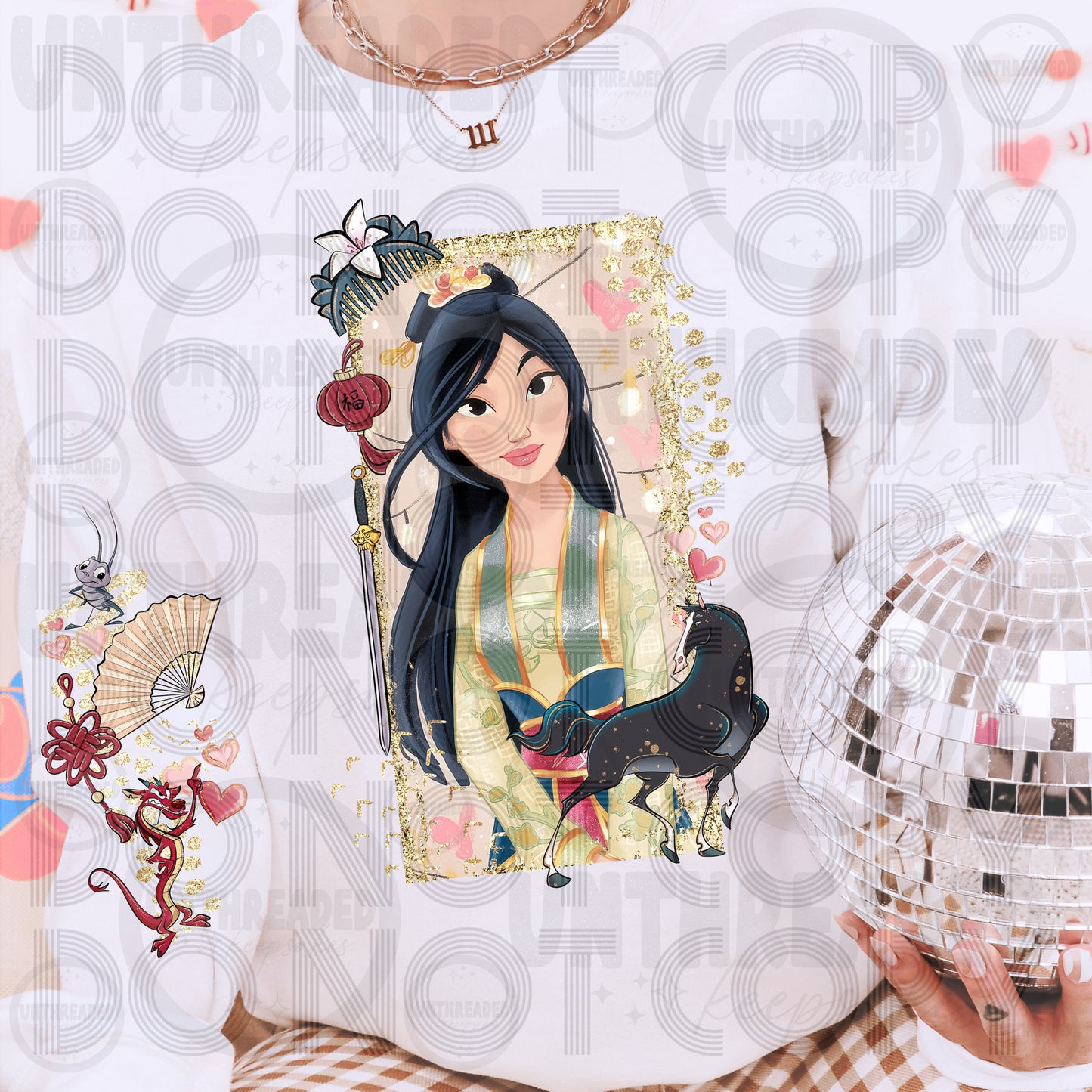 Warrior Princess Fairytale Graphic Tee | Gold Frame Storybook Shirt