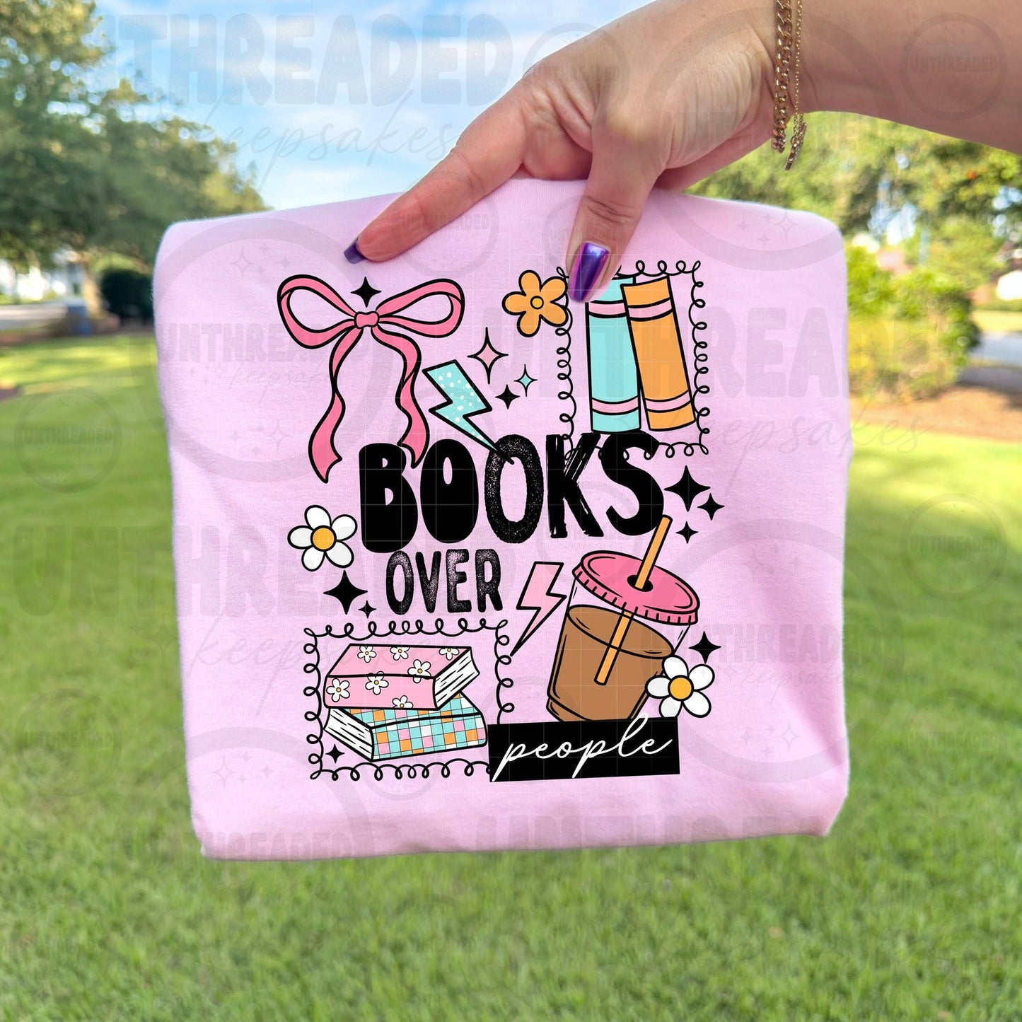 Books Over People Graphic Tee – Book Lover Shirt