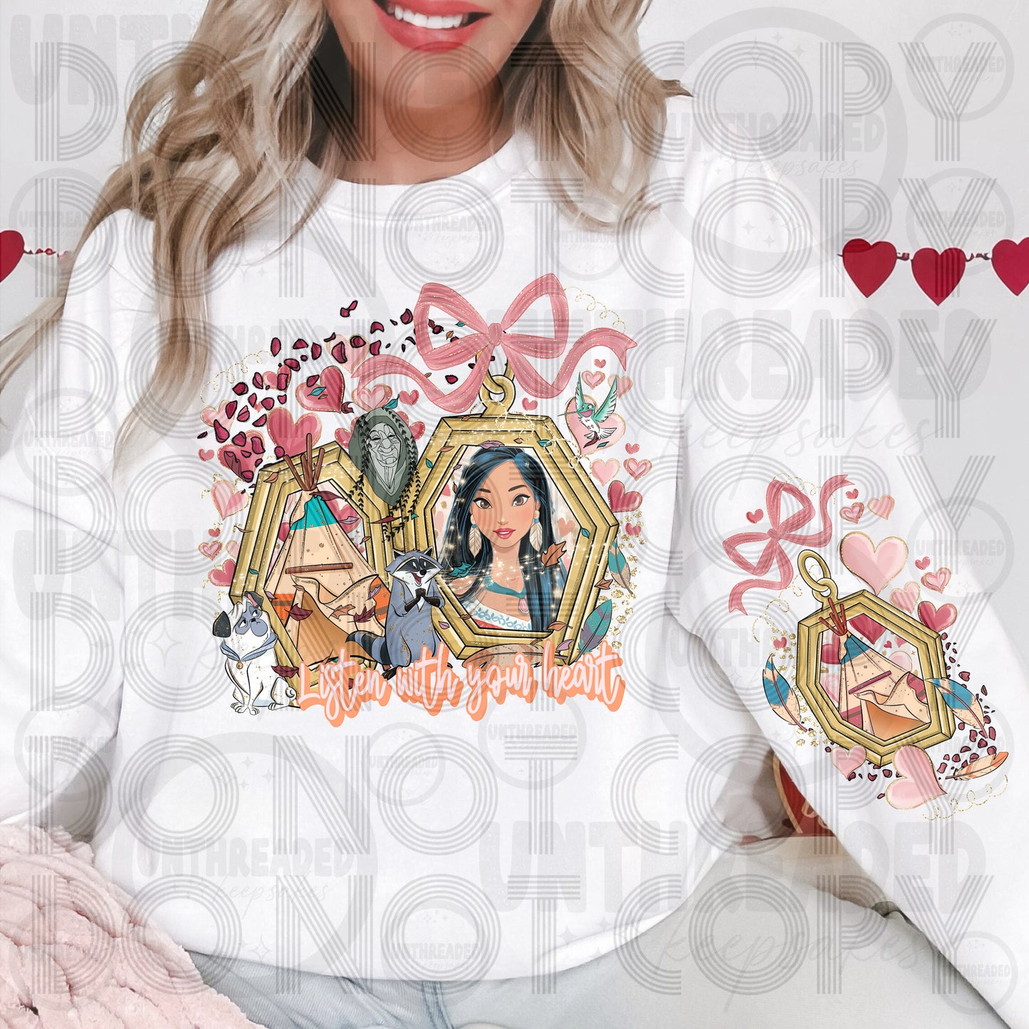 Live With Your Heart | Princess Inspired Quote Sweatshirt