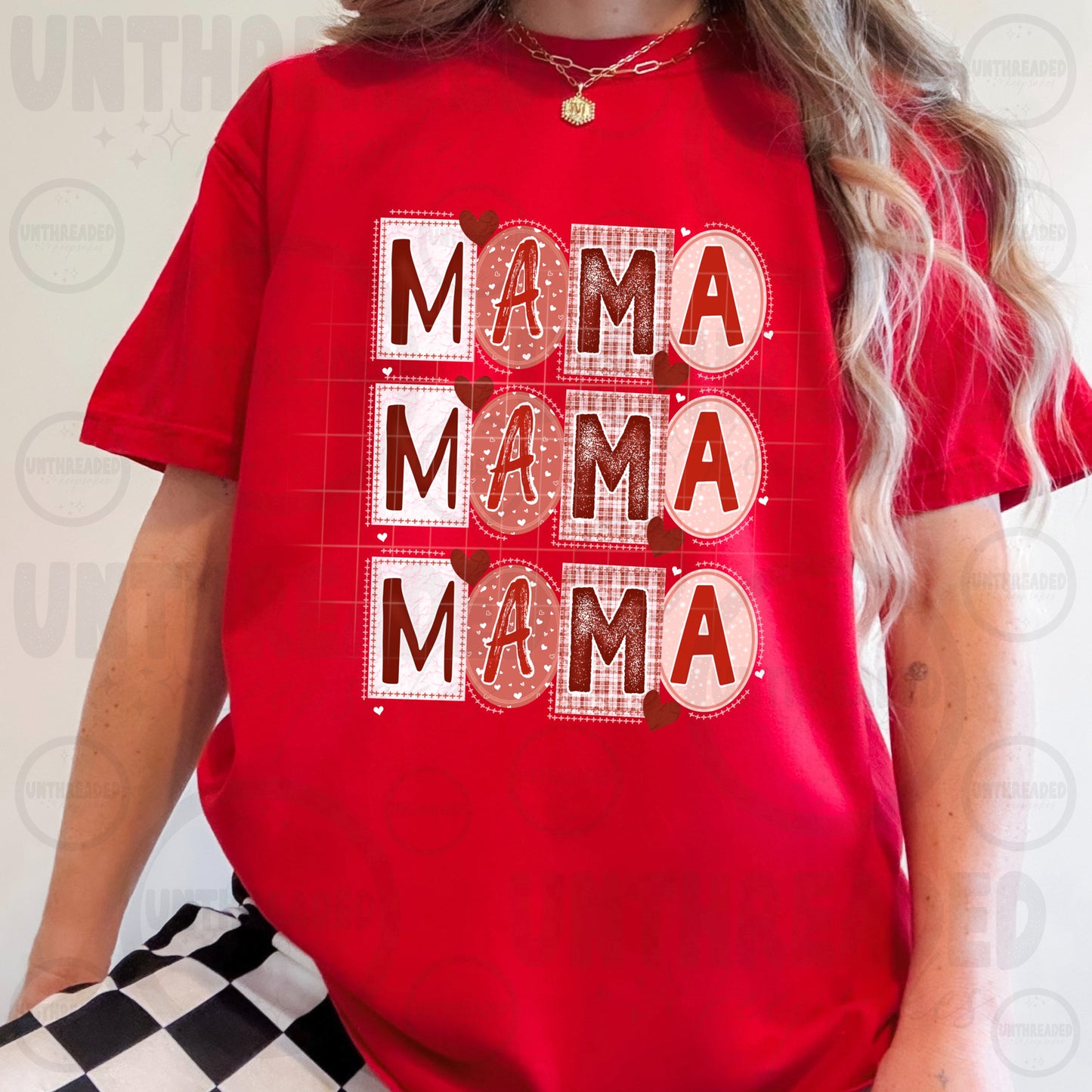 MAMA Valentine Graphic Tee | Mama Love Heart Shirt