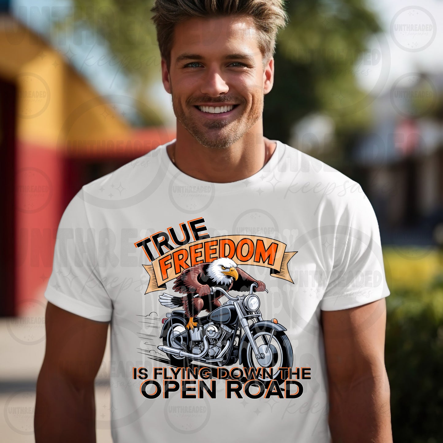 Freedom Motorcycle Graphic T-Shirt | Biker Quote Tee