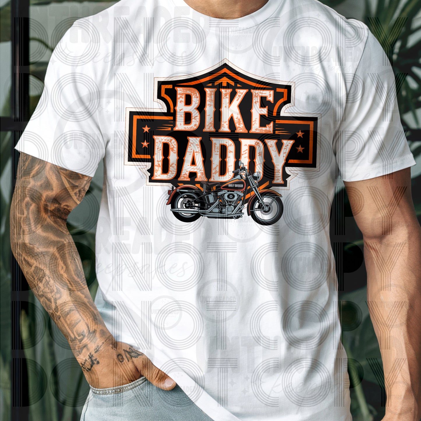 Bike Daddy Graphic Tee – Classic Biker Dad Motorcycle Shirt