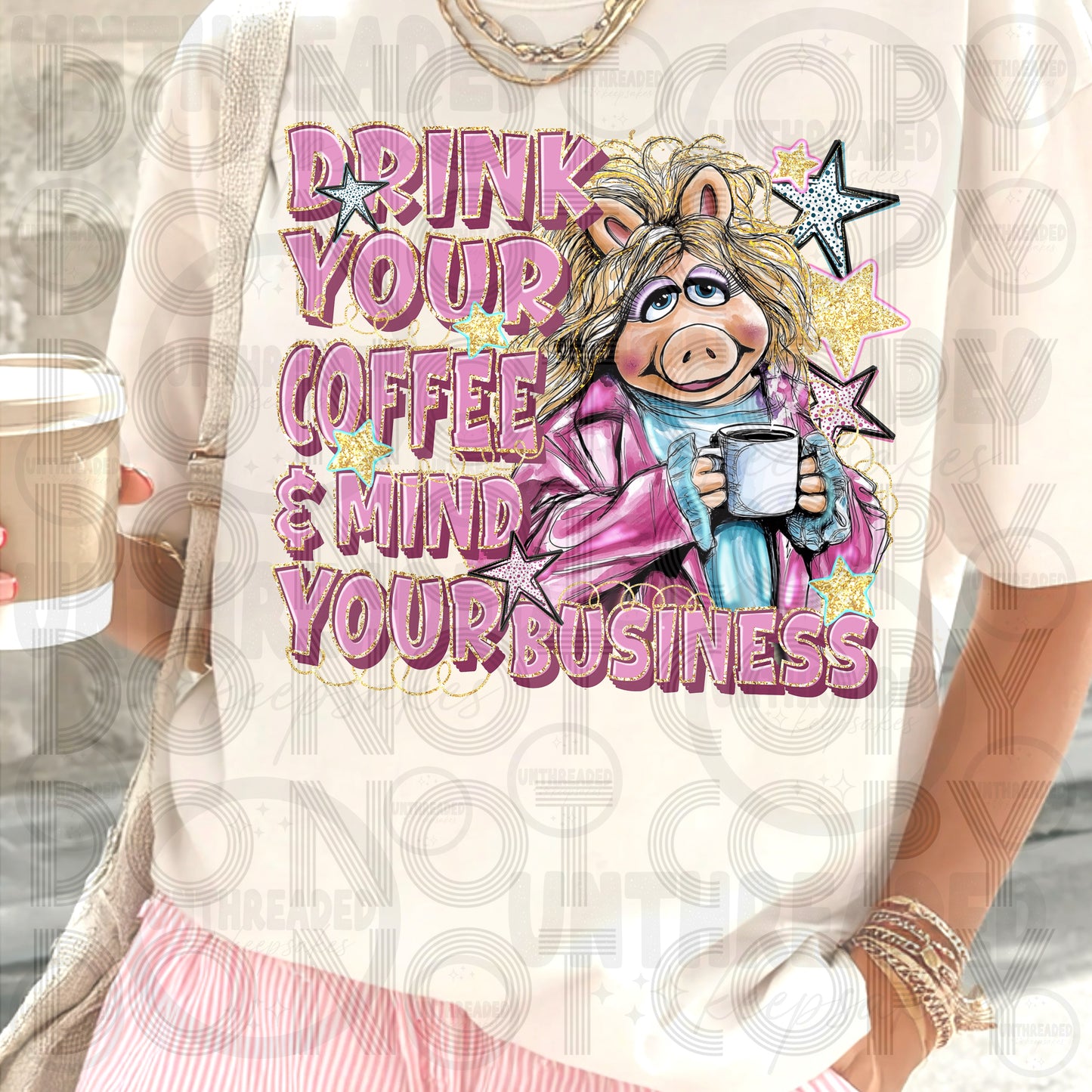 Drink Your Coffee and Mind Your Business Shirt | Funny Coffee Quote Tee | Sassy Graphic Shirt