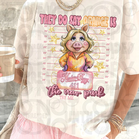 Orange Is the New Pink Shirt | Funny Mugshot Style Tee | Pop Culture Humor Shirt