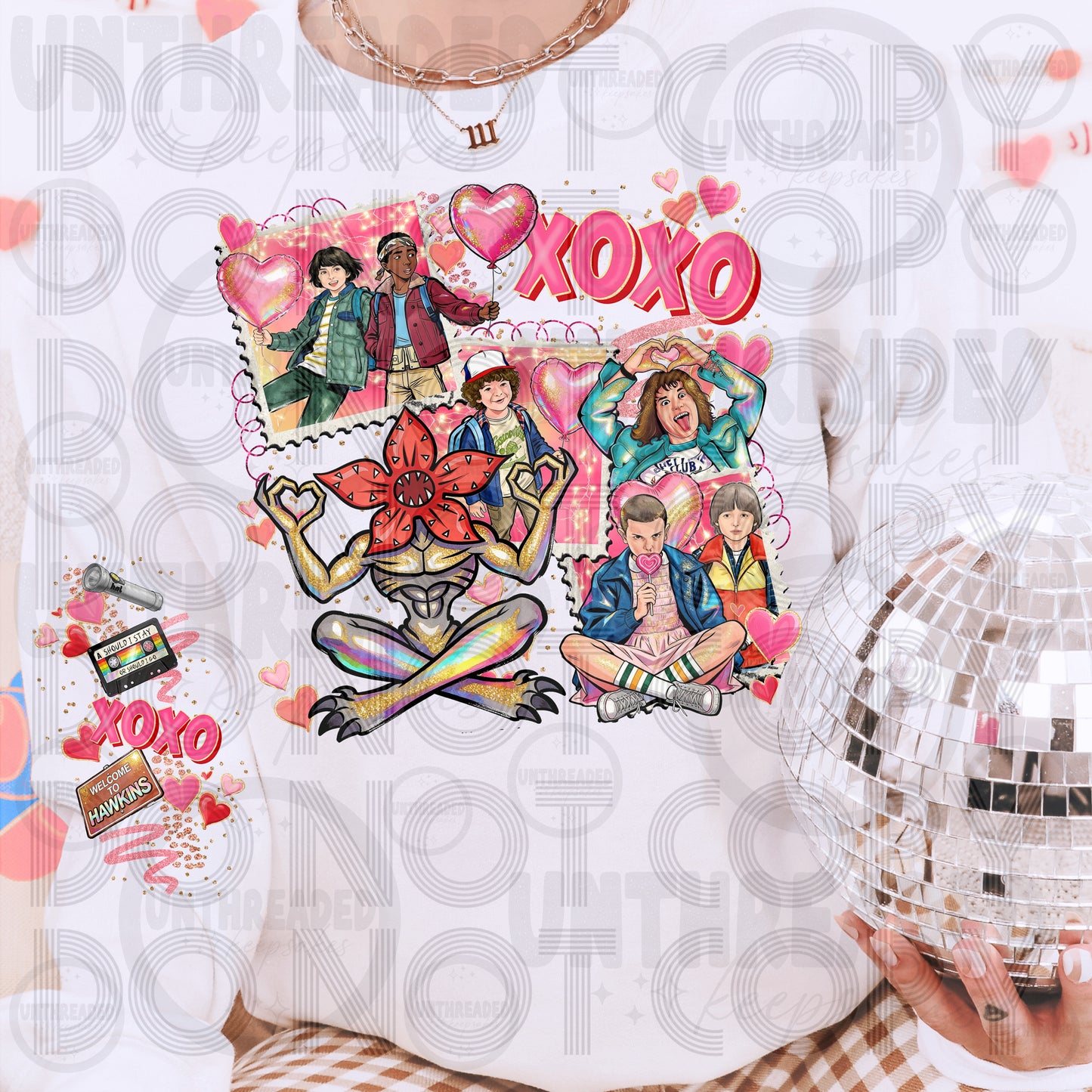 Upside Love Horror Valentine Graphic  Sweatshirt | Dark Romance Fan Style
