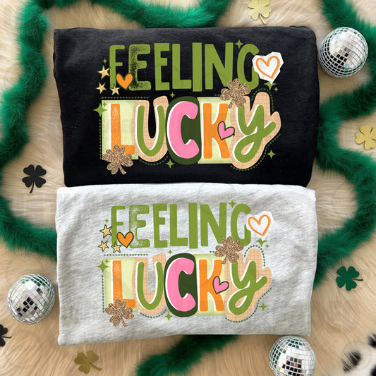 • Feeling Lucky Graphic Sweatshirt | Cute St. Patrick’s Day Crewneck