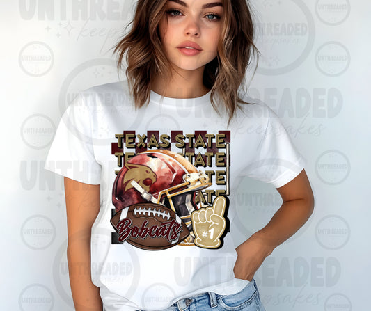 Football Season Graphic T-Shirt | Touchdowns & Team Spirit Tee TS