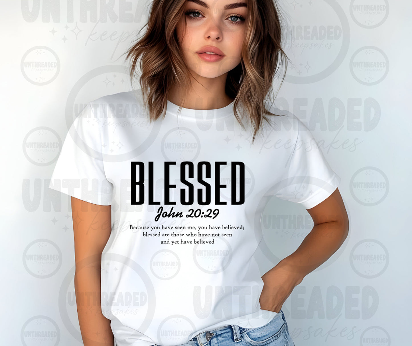 Christian Faith Graphic Tee | Scripture Bible Verse T-Shirt| Blessed