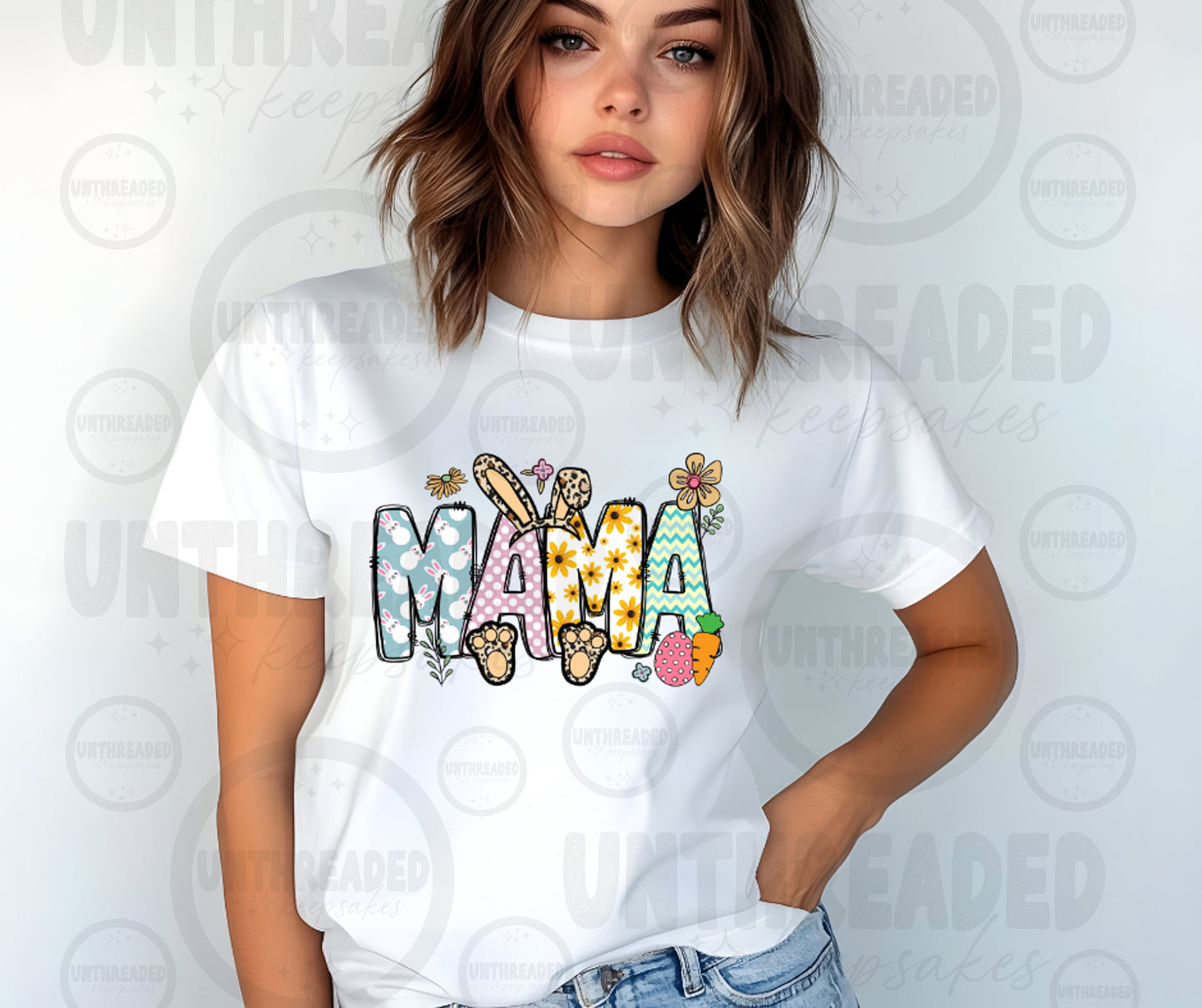 Mama Easter Graphic Tee | Bunny Mom Shirt
