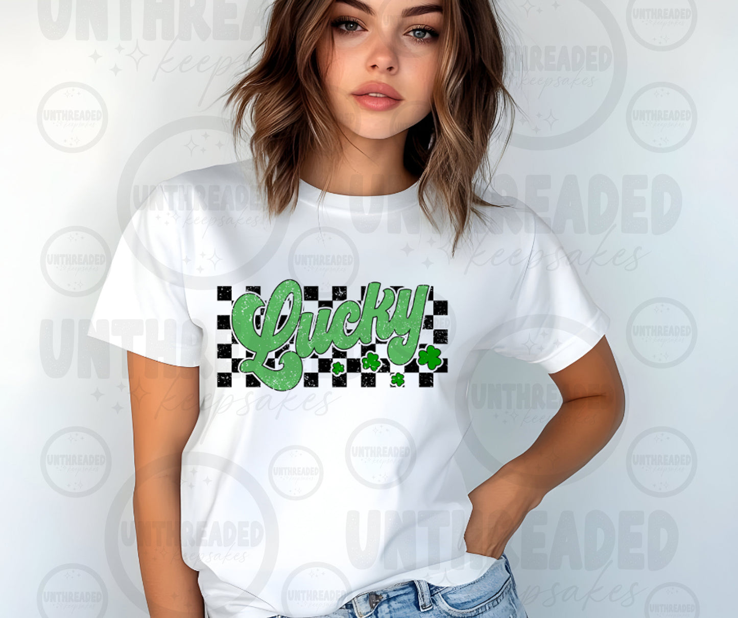 Lucky Shirt | Checkered St. Patrick’s Day Graphic Tee