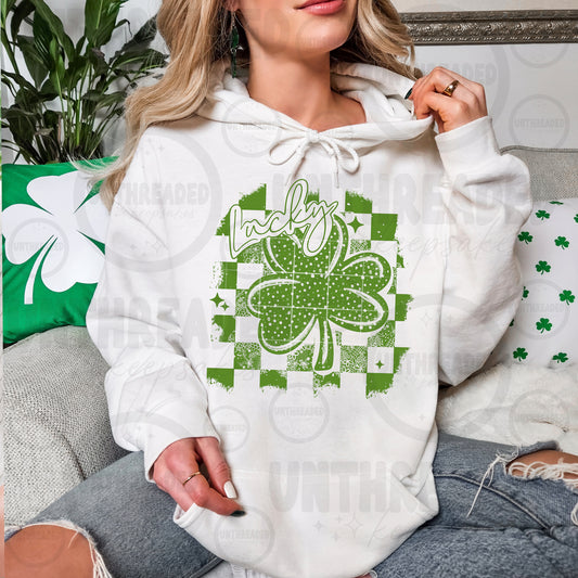 Lucky Aesthetic Hoodie | Cozy Shamrock St. Patrick’s Day Sweatshirt