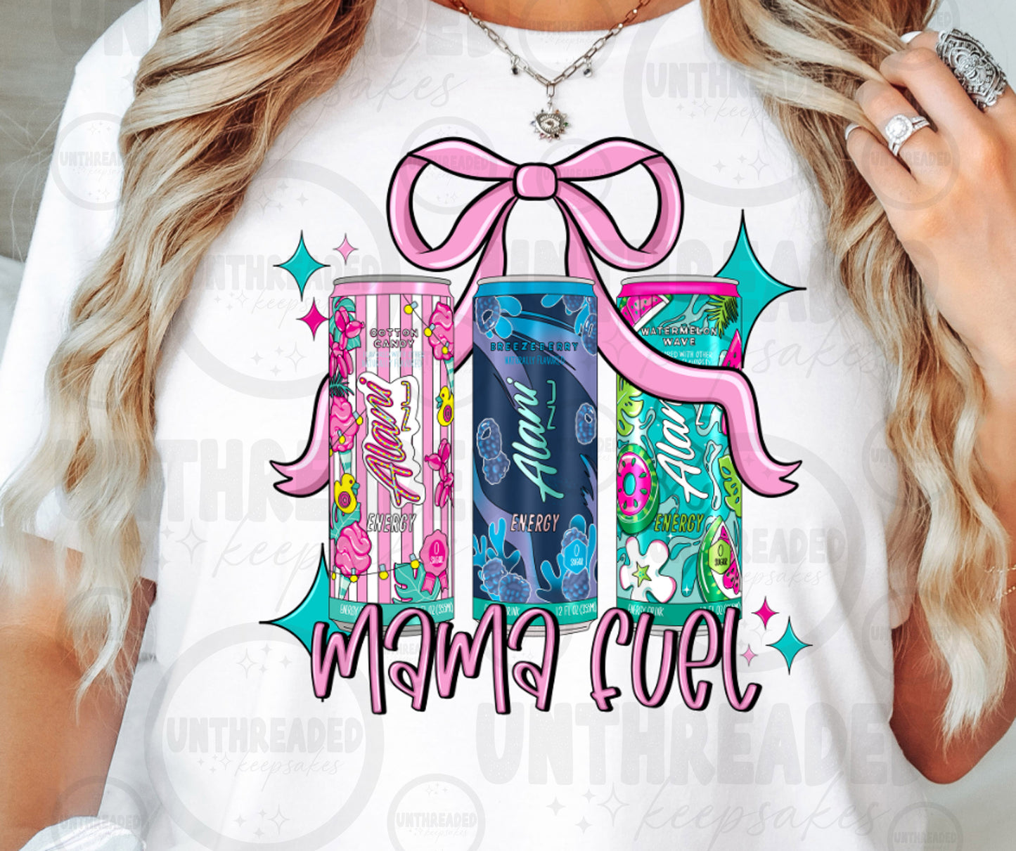 Mama Fuel Energy Graphic Tee | Cute Mom Life Shirt