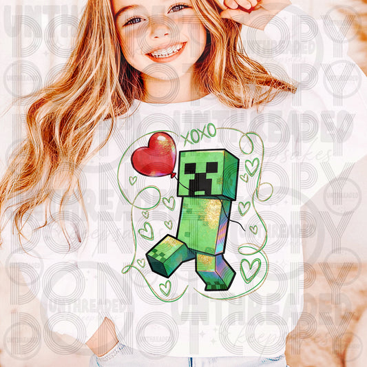 Youth Sweetheart Graphic Crewneck Blocks Boy and Girl