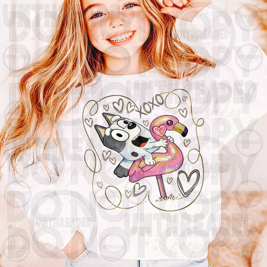 Youth Sweetheart Graphic Crewneck Gray Puppy Boy and Girl