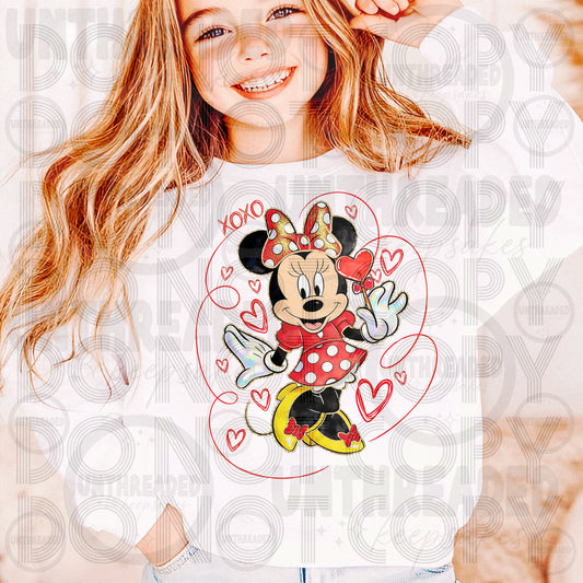 Youth Sweetheart Graphic Crewneck Mouse Boy and Girl