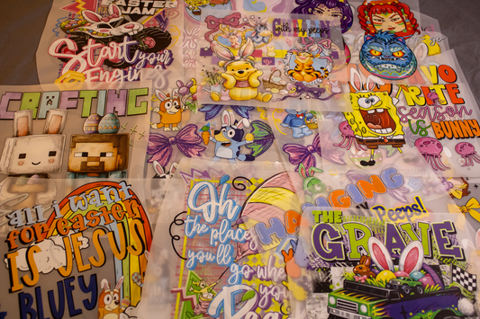 Spring & Easter DTF Transfer Bundle | 4 Adult + 16 Youth Ready to Press Transfers | 20 Designs Total