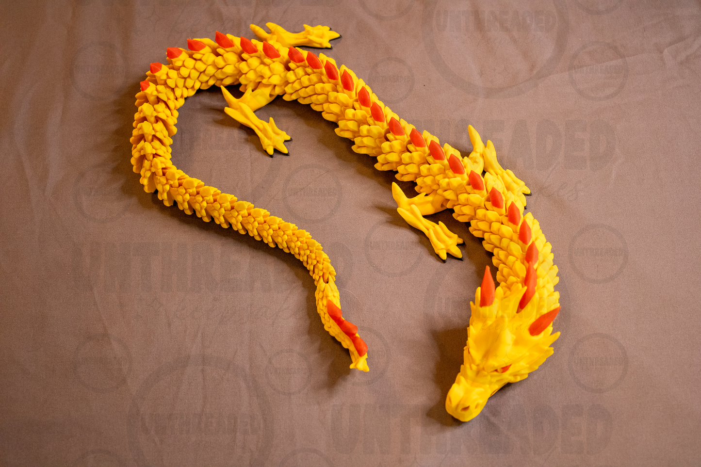 Articulated Fire Dragon – 24" Flexible 3D Printed Dragon | Poseable Fantasy Dragon | Dragon Desk Toy | Collector Gift