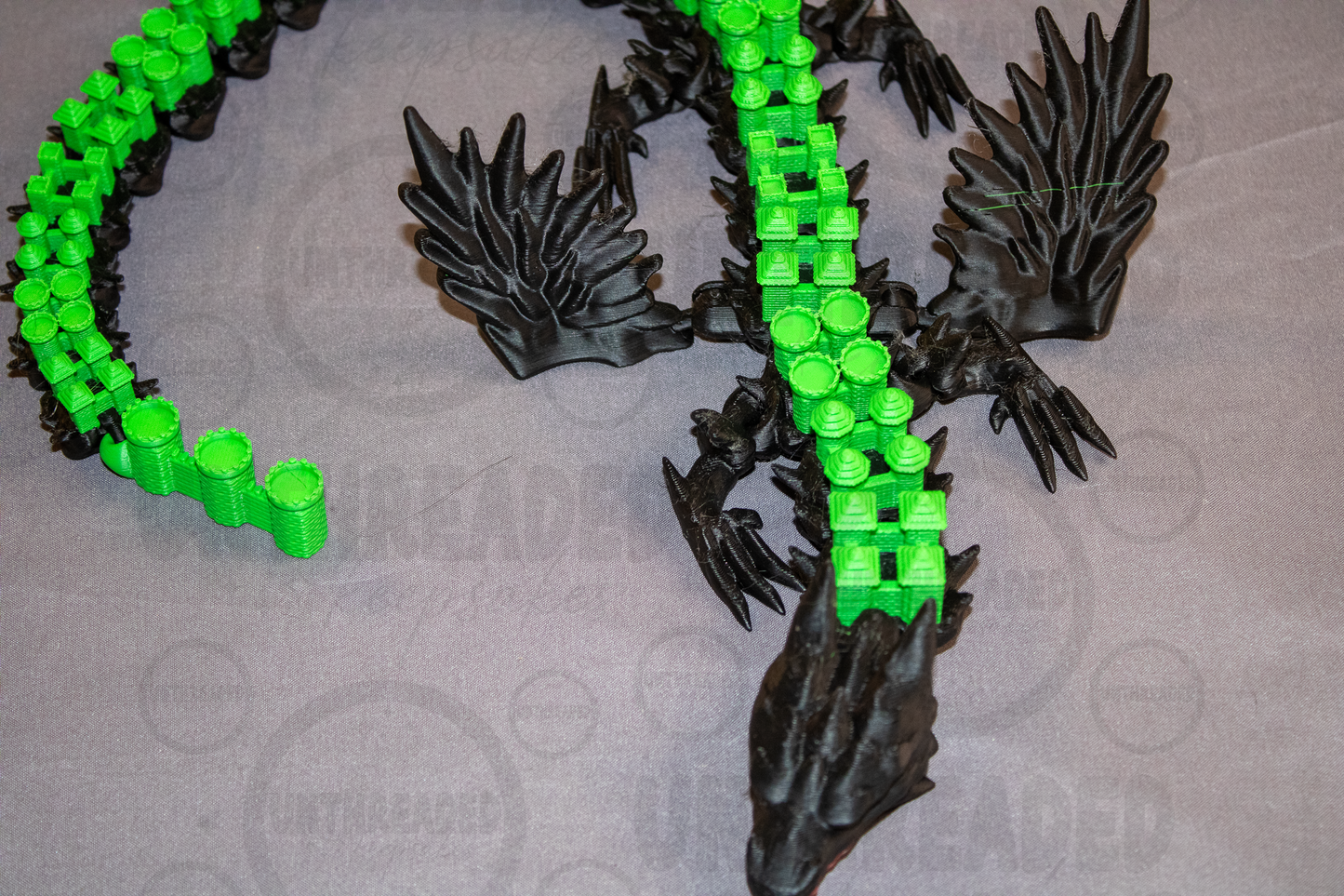 Articulated Block Dragon – 22" Flexible 3D Printed Dragon | Pixel Fantasy Dragon | Poseable Desk Toy | Gamer Gift | Collector Dragon