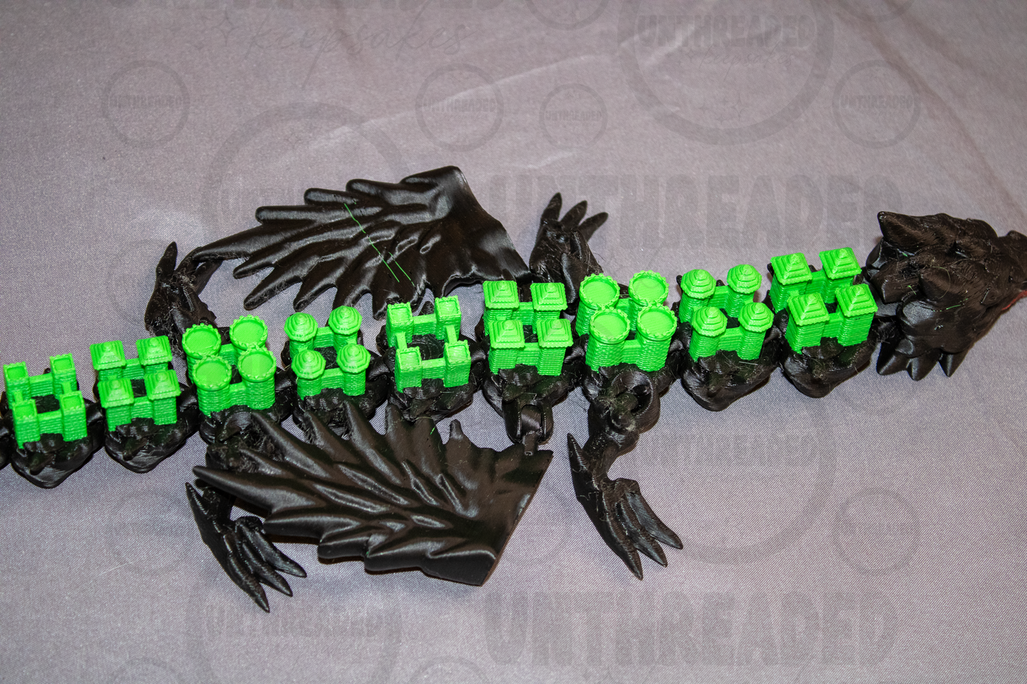 Articulated Block Dragon – 22" Flexible 3D Printed Dragon | Pixel Fantasy Dragon | Poseable Desk Toy | Gamer Gift | Collector Dragon