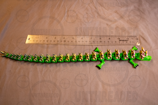 Articulated Crystal Lizard – 14" Flexible 3D Printed Lizard | Poseable Fantasy Reptile | Desk Fidget Toy | Collector Gift